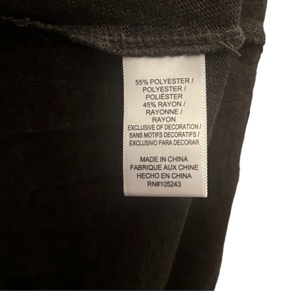 Bobeau Gray Long Sleeve Henley Tee L – Lightweight Sheer Knit Top - Picture 4 of 5